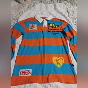 Colorful Striped Long Sleeve Shirt Size M
